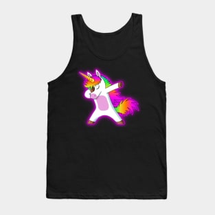 Dabbing Unicorn Dab Cute Rainbow Pony Tank Top